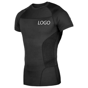 Rashguard de fitness MMA personnalisé pour hommes, écologique, 220g, pour adultes, 100% polyester, de haute qualité, confortable, rashguards courts - Product Image 3