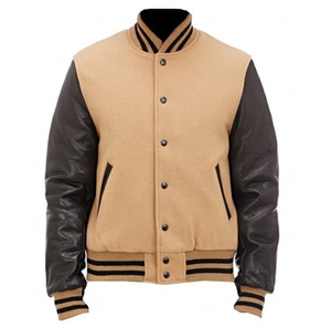 Custom Made Men's Varsity Jackets Premium Quality with Stand Collar and Long Sleeves Winter Design CollegeBaseballjacket for men - Product Image 1