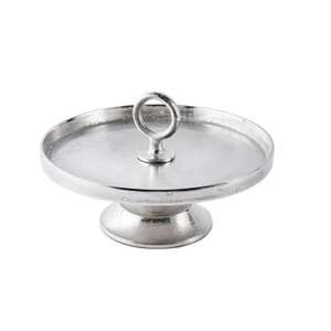 Élégant support à gâteau en aluminium avec artisanat de qualité supérieure pour les mariages et anniversaires et les décorations de table à dessert - Product Image 1