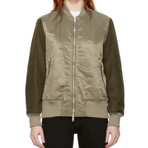 แจ็กเก็ตบอมเบอร์ผ้าซาตินสำหรับผู้หญิงแจ็กเก็ตนักบินสไตล์ใหม่ - Product Image 4