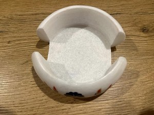 <b>Marble</b> Coaster <b>Set</b> 6 Handmade Stone Inlayed <b>Plates</b> Coffee Tea Drink Coasters Elegant Home Decor - Product Image 4