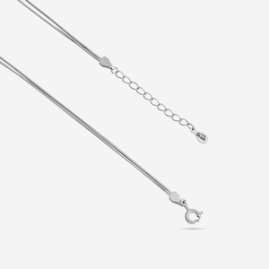 Chaîne de cheville en argent 92,5 (Pur Argent) 188259 pour mariages, cadeaux et occasions spéciales, en acier inoxydable, laiton, alliage de cuivre, diamant et perle - Product Image 4