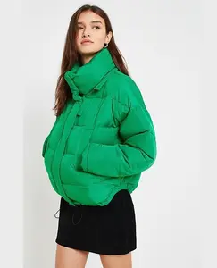 Куртка-бомбер зеленого цвета, тренировочный плащ, плотная Модная парка с подкладкой, Женская куртка-бомбер, оптовая продажа