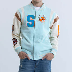 Vestes de baseball de bonne qualité pour hommes avec manches longues/Veste universitaire matelassée coupe-vent pour hommes en gros - Product Image 5