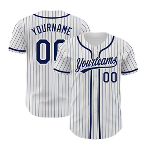 Jersey de béisbol blanco personalizado a la moda sublimación completa rosa/azul tubería Retro estético malla uniforme de softbol para hombres - Product Image 5