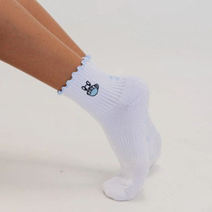 ODM Custom Anti-Slip Pilates Yoga Hospital Indoor <b>Dog</b> <b>Grip</b> <b>Socks</b> Breathable Knitted Crew Letter Pattern Daily Women B2B - Product Image 3