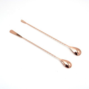 Đồng cổ điển tăng mạ vàng dài xử lý thanh nước giải khát Cocktail KHUẤY TRỘN Xoắn Xoắn mô hình muỗng sự gian lận Đảng mới - Product Image 2