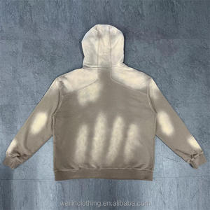 Sudadera con capucha desgastada de lavado Vintage para hombre personalizada 100% algodón temporada de invierno - Product Image 4