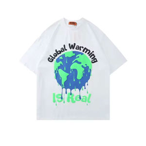 T-shirt pour hommes en microfibre personnalisé en gros impression bouffante à la mode à col en V surdimensionné à séchage rapide pour vêtements de plein air - Product Image 2