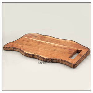 Planche à découper en bois d'acacia épaisse, écologique, à motif floral, personnalisée, pour la cuisine, la découpe, la préparation des repas - Product Image 3