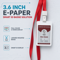 Solution de badge d'identification intelligent en papier électronique couleur de 3,6 pouces, écran E-ink ultra-fin 400x600 avec interface SPI, module EPD pour montage sur panneau