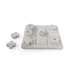 Venta caliente artesanías mármol Tic TAC toe último diseño mármol Accesorios de escritorio Tic Tac Toe piezas de ajedrez juego de mesa - Product Image 6