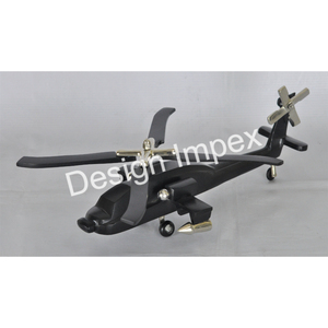 超高品質ブラックコーティングアパッチ装飾鋳造アルミニウムヘリコプター卸売供給アンティークラージ5フィートビッグアパッチ発売中 - Product Image 2