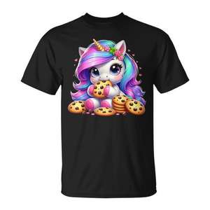 Unicorn Eating <b>Chocolate</b> Chip Cookies T-Shirt Men Women <b>Kids</b> - Product Image 1