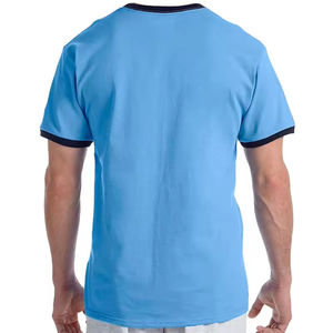 T-shirt de gymnastique pour hommes de haute qualité à col rond 100% coton T-shirt musculaire coupe ajustée imprimé de logo personnalisé pour hommes - Product Image 4