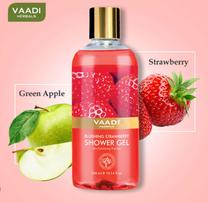 Vaadi Herbals Blushing Strawberry Gel douche 300ml Nettoyant pour le corps aux herbes Soin de la peau rafraîchissant et nourrissant - Product Image 3