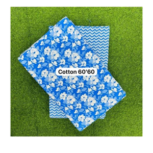 Tissu en coton pur imprimé tendance, toucher doux, respirant, motif floral ethnique, vêtements d'été, matière en gros, exportation - Product Image 1