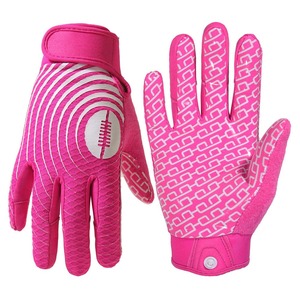 Gants de football américain souples et confortables personnalisés en gros Gants récepteurs avec impression en cuir pour adultes - Product Image 1