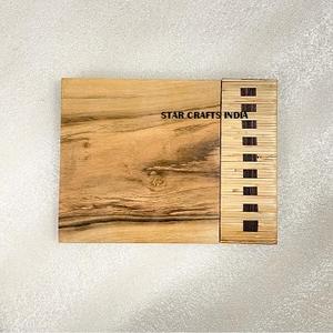 Planche de service en bois/rotin chaud naturel Plateau à fromage en bois Plateau de service en rotin tissé Planche à découper Planche à découper - Product Image 2