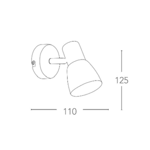 Spot LED faretto E14 metallo montaggio per pareti - Product Image 2