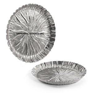 Juego de tres bandejas de chocolate de diseño, plato de chocolate hecho a mano con acabado plateado, bandeja de chocolate nueva y elegante clásica - Product Image 3