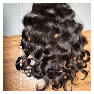 Extensiones de cabello Remy Temple alineadas con cutículas vírgenes sin procesar Paquetes de cabello ondulado natural Cabello humano suave sin enredos - Product Image 2