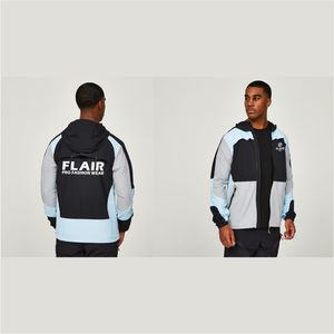 เสื้อแจ็คเก็ตกันลมแบบมีซิปสำหรับผู้ชาย วิ่งได้ กันฝน กันน้ำ ระบายอากาศได้ดี มีฮู้ดพับเก็บได้ - Product Image 1