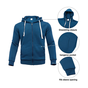 Tenues de sport athlétique à fermeture éclair complète pour hommes survêtements de jogging à capuche survêtement d'hiver 2 pièces grande taille séchage rapide pour les sports d'hiver - Product Image 3