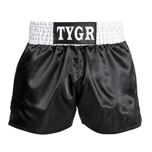 Pantalones cortos clásicos de Muay Thai para hombres y mujeres boxeo Kickboxing MMA BJJ ropa de lucha entrenamiento ejercicio logotipo personalizado - Product Image 5