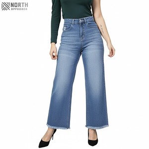 Pantalones Vaqueros Casuales de Cintura Media para Mujer, Diseño 3D, Transpirables, de Algodón, Pantalones Rectos de Mezclilla - Product Image 1