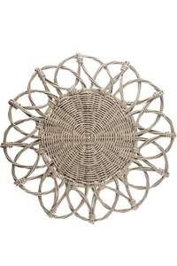 Nouvelle table à manger écologique en rotin durable, moderne, de haute qualité, assiette de présentation faite à la main, décoration de mariage, set de table de mariage - Product Image 4