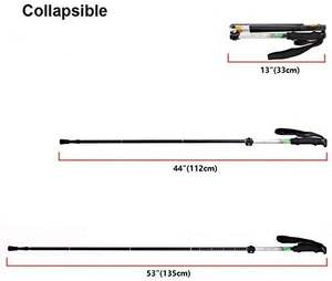 Voyage pliant Trekking randonnée pôle avec étui de transport pliable canne réglable bâton de marche Portable aide à la mobilité femmes - Product Image 2