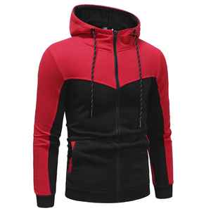 Chaqueta y Pantalón de algodón y poliéster con logotipo personalizado de alta calidad, chándal cálido con cremallera completa para hombre, chándal para correr - Product Image 5