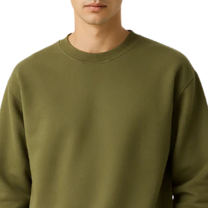 Olive <b>Green</b> Sweatshirt for Men Comfortable Casual Wear Long Sleeve Fashionable Unisex Sweatshirt Premium Soft Winter Apparel - Product Image 4