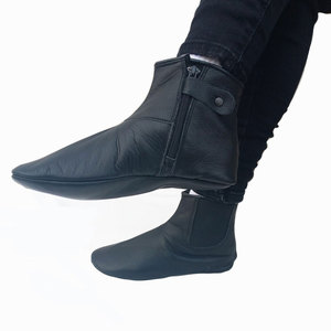 Chaussettes en cuir véritable, vente en gros avec fermeture éclair et pantoufle, excellente qualité, Logo personnalisé, chaussettes en cuir - Product Image 2