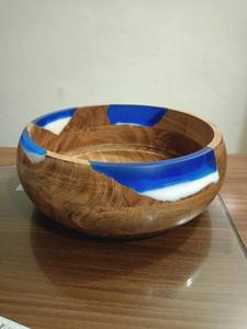 Ensemble de vaisselle bol alimentaire en bois en résine fournitures de cuisine et de maison bol à pâte en bois en résine résine finie plats et assiettes en bois bol - Product Image 6