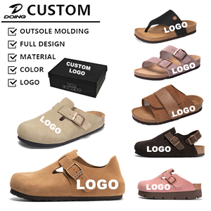 Sabot personnalisé avec logo, bout fermé, soutien de la voûte plantaire, confort optimal, semelle Crok, sandale en daim, mules sabots en cuir pour femmes et hommes - Product Image 1