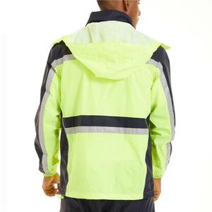 Chaqueta de seguridad de alta visibilidad Chaqueta de seguridad de construcción Impresión de logotipo personalizado Ropa reflectante de 3m de alta calidad - Product Image 4
