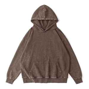 Sudadera con capucha Unisex Superb Vintage Acid Wash 100% algodón 400gsm logotipo personalizado estampado pulóver ropa de calle de gran tamaño esencial de invierno - Product Image 4