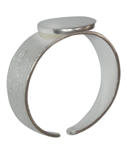 Bague en argent sterling avec anneau plat rond, taille US 8 à 10, réglable, accessoires en argent sterling au meilleur prix - Product Image 4