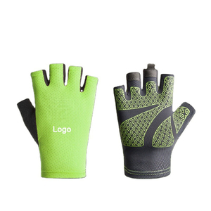 Wholesale Anti UV Cycling Gloves Men and Women's Half Finger <b>Silica</b> Gel Point Anti Slip Gloves for Outdoor Activities - Product Image 1