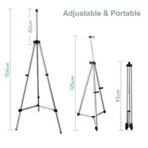 Whiteboard Lightweight Aluminum Telescoping Display Art Easel