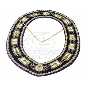 Ensemble de collier et de bijoux d'officier maçonnique, accessoires de cérémonie de la franc-maçonnerie, ensemble de collier et de bijoux de franc-maçon - Product Image 6
