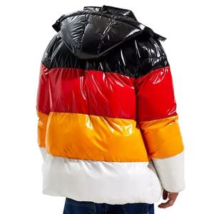 Veste d'hiver matelassée en toile personnalisée pour homme de haute qualité 2026 avec col montant et logo frontal - Product Image 4
