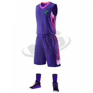Suministro de fábrica, uniforme de baloncesto, 100% poliéster, ropa deportiva hecha a medida, Kit de equipo para hombres, impresión por sublimación, tela de secado rápido - Product Image 2