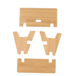 Organisateur de bureau en bambou naturel pour le rangement de gadgets écologiques - Product Image 1