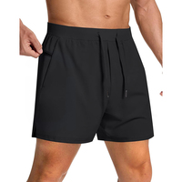 Pantalones Cortos Deportivos Casuales para Hombre, Diseño Moderno, Transpirables, de Secado Rápido, Material de Poliéster/Algodón, Diseño Sólido con Cordón Ajustable en la Cintura Media