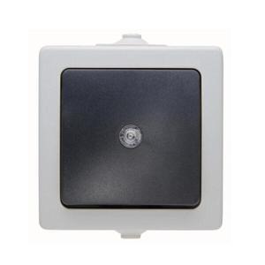 Kopp Interruttore Nautic AP-FR IP44 illuminabile grigio - Product Image 1
