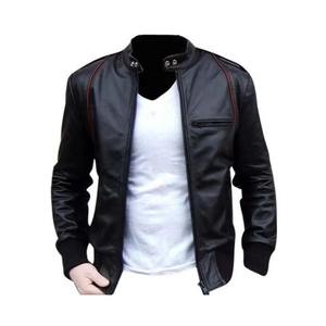 Veste en cuir brodée slim fit pour homme, très vendue, haute couture, sur mesure avec service OEM - Product Image 3