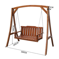 Meubles d'extérieur Offre Spéciale du Vietnam-Balançoire de jardin 2 places Chaise balançoire en bois Mobilier de banc hamac d'extérieur